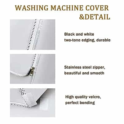 Silver Waterproof Washing Machine Cover