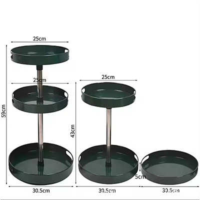 3-Tier 360° Rotating Spice Rack – Extra Large Capacity, Multi-Tier Kitchen Organizer