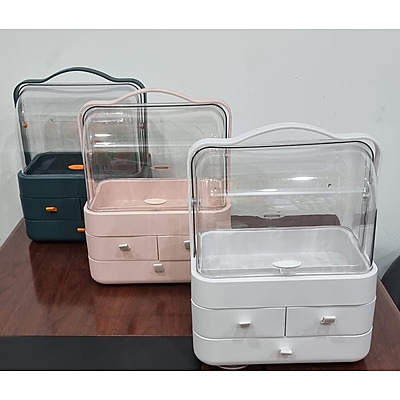 Acrylic 3 Drawers Cosmetics Organizer - Stylish Storage