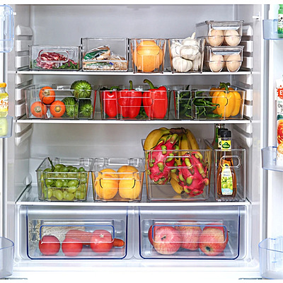 3 pcs stackable fridge organizers