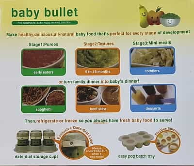 200W Baby Bullet Food Making System – Green Color