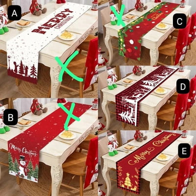 Christmas table runner 33 by 180cm