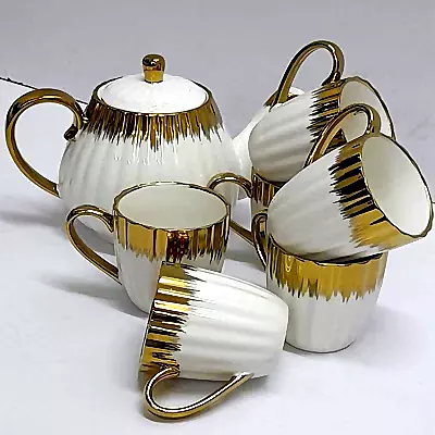 Elegant Ceramic Tea Set with 1.8L Kettle & 6 Cups